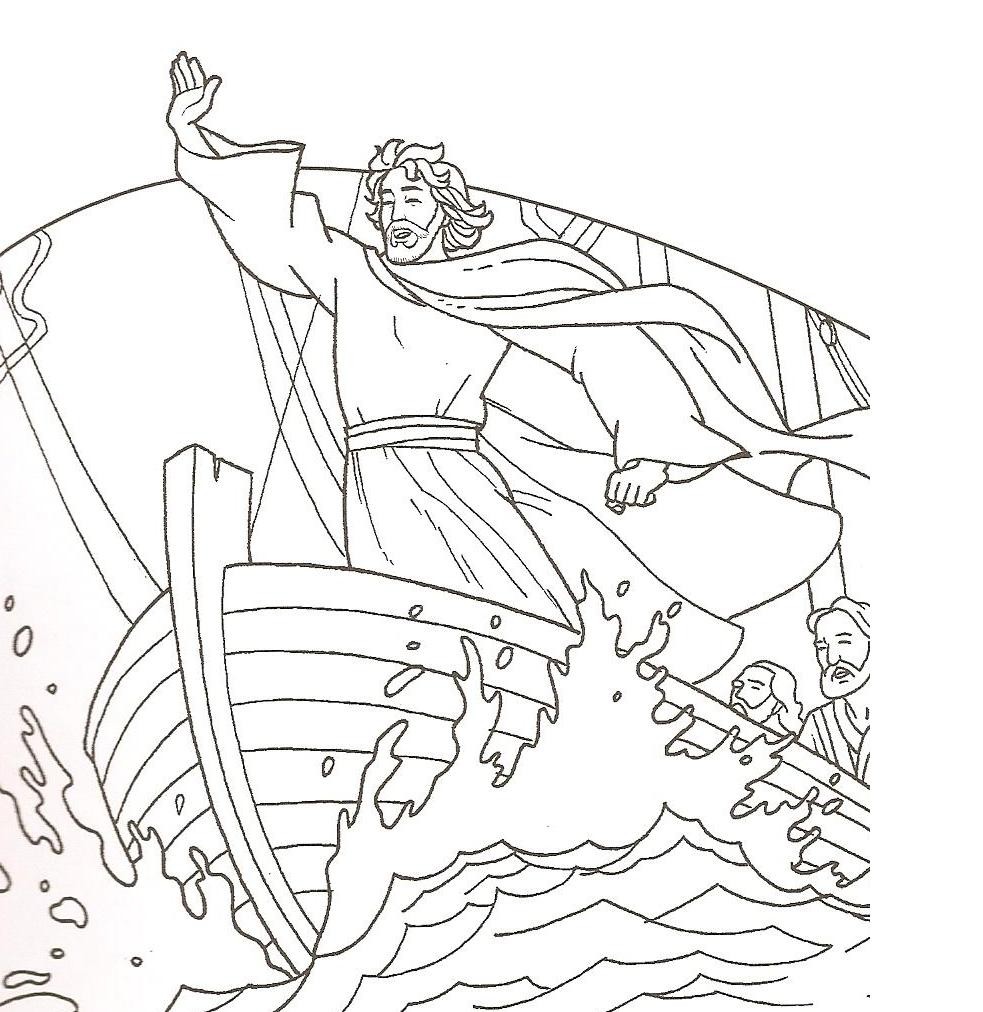 983x1012 Printable Coloring Pages Jesus Calms Storm New The With Page