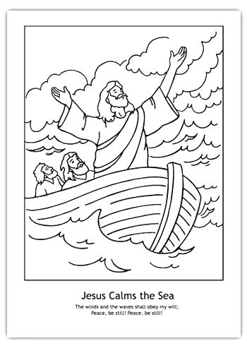 350x490 Coloring Page Of Jesus Calms The Storm Coloring Pages Calms Storm