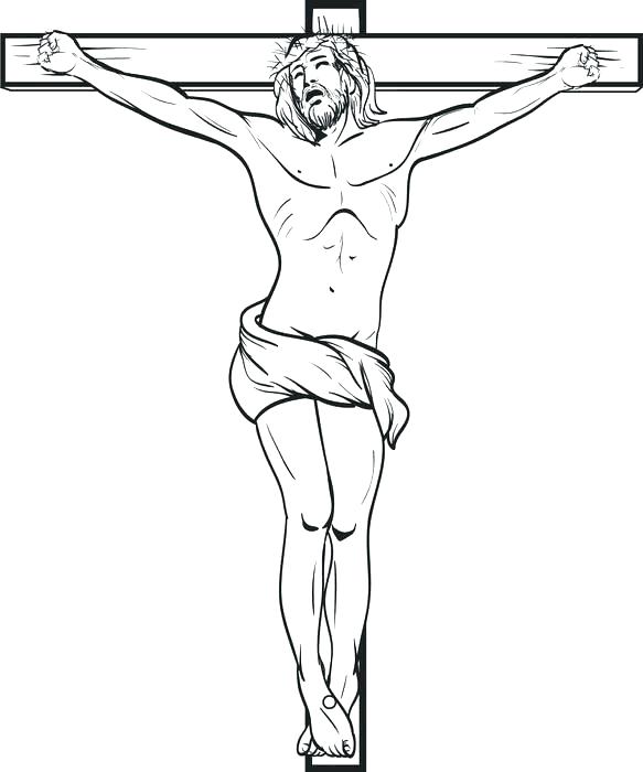 583x700 Jesus On The Cross Coloring Pages Of Stations Helps To Carry Dying