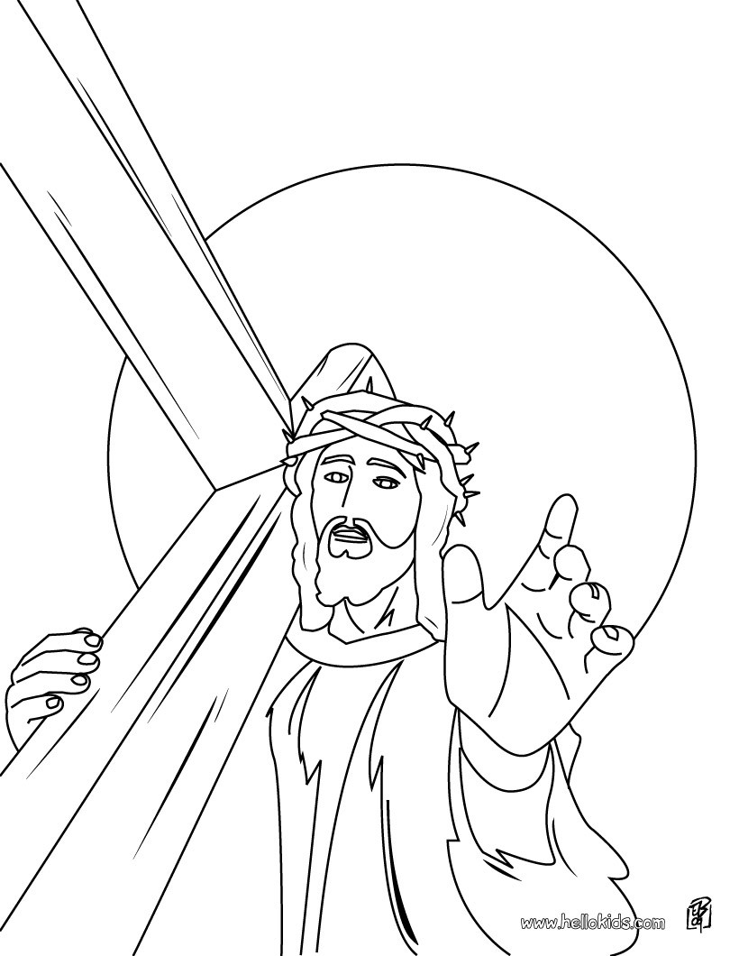 820x1060 Jesus Christ Carrying The Cross Coloring Pages