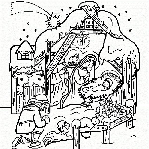 600x600 Newborn Jesus Christmas Coloring Pictures To Print Jesus Coloring