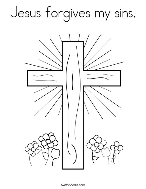 468x605 Jesus Forgives My Sins Coloring Page