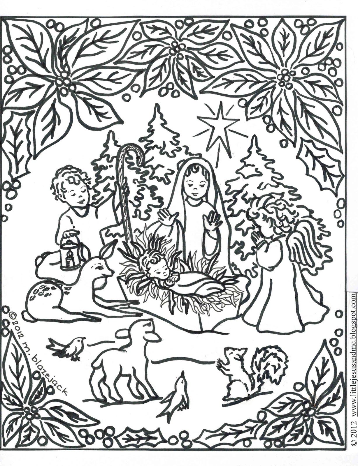 1228x1600 Jesus And Nativity Coloring Page Catholic Crafts Coloring