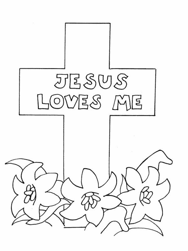 600x800 Jesus Loves Me Cross Coloring Pages Catholic Kidscrafts