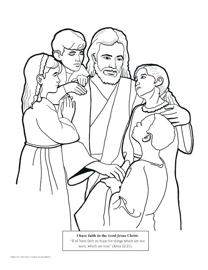 694x902 Jesus Coloring Pages Coloring Page Based On With Children Jesus