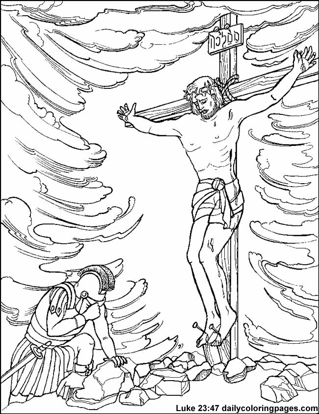 650x843 Jesus On Cross Coloring Page