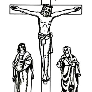 300x300 Good Friday Coloring Pages Cartoon Of Jesus Christ Crucifixion