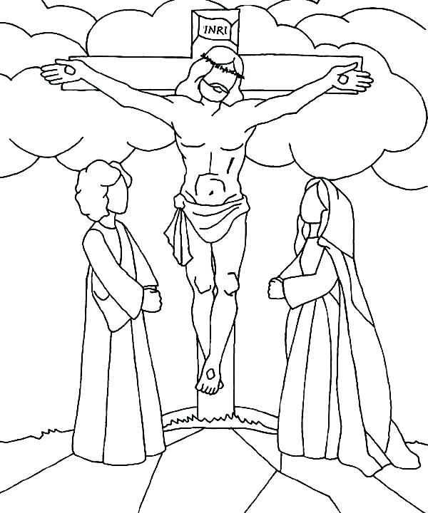 600x720 Jesus Resurrection Coloring Pages