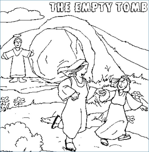 490x500 Easter Coloring Pages Jesus Tomb