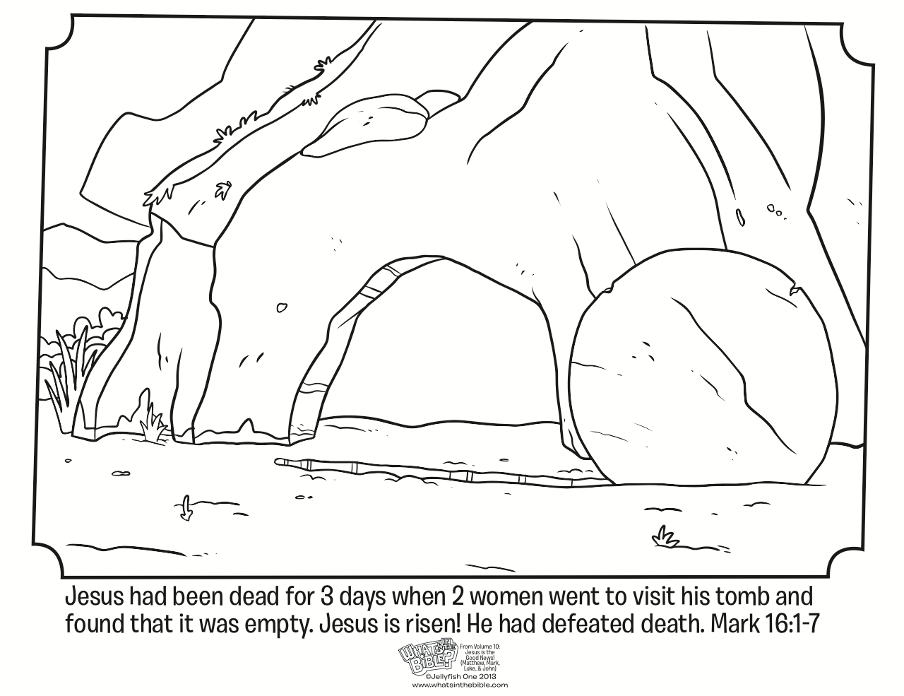 1280x985 Empty Tomb Easter Coloring Page Resurrection Sunday Proud To Be