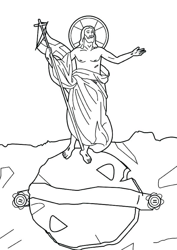 600x849 Jesus Christ Resurrection Coloring Page Pages Color Bros