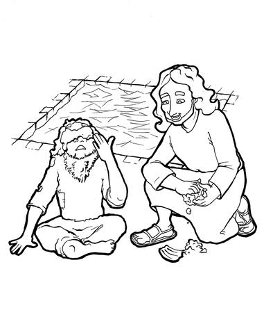 Jesus Heals The Blind Man Coloring Page at GetDrawings | Free download