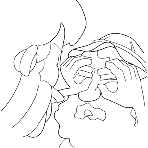300x300 Jesus Heals A Blind Man Coloring Page