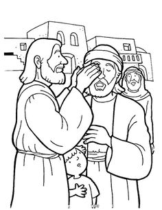 236x306 Free Coloring Pages Printable Jesus Heals The Blind Man Jesus