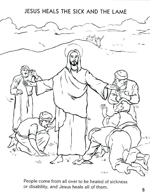 500x650 Jesus Heals Coloring Page Coloring Pictures Of Miracles Free