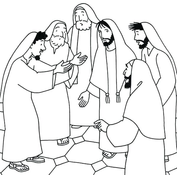 600x592 Jesus Heals The Sick Coloring Page Heals Coloring Page Heals