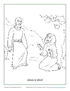 230x298 Jesus Is Alive! Resurrection Coloring Page On Sunday School Zone