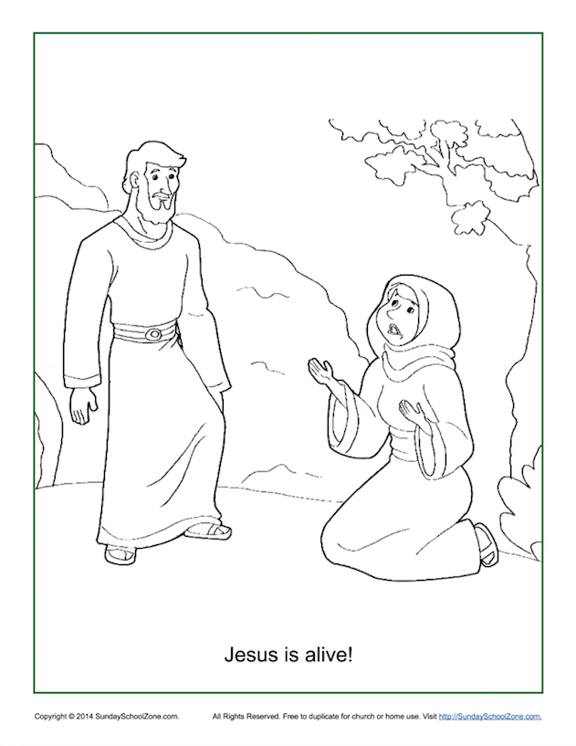 631x817 Jesus Is Alive! Resurrection Coloring Page On Sunday School Zone