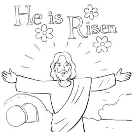 268x268 Coloring Page Jesus Is Alive Archives