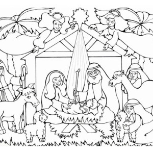 300x300 Jesus Is Born Coloring Cute Jesus Birth Coloring Pages