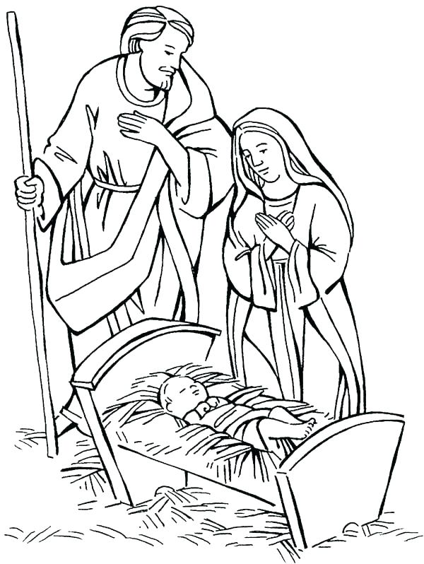 Jesus Is Born Coloring Page at GetDrawings | Free download