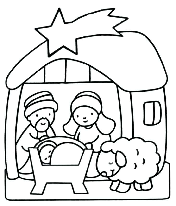 732x853 Jesus Is Born Coloring Pages Inspiration Jesus Birth Coloring