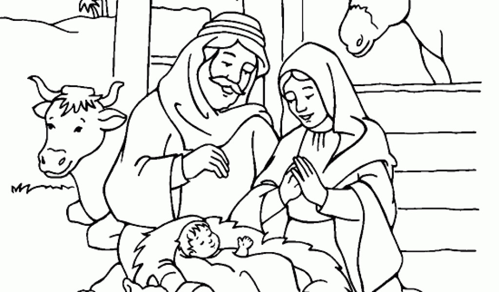 1024x600 Jesus Christmas Coloring Pages Printable Free Printable Coloring