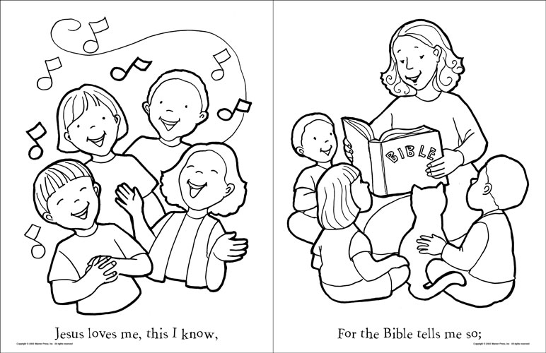 772x500 Jesus Loves Me Coloring Page