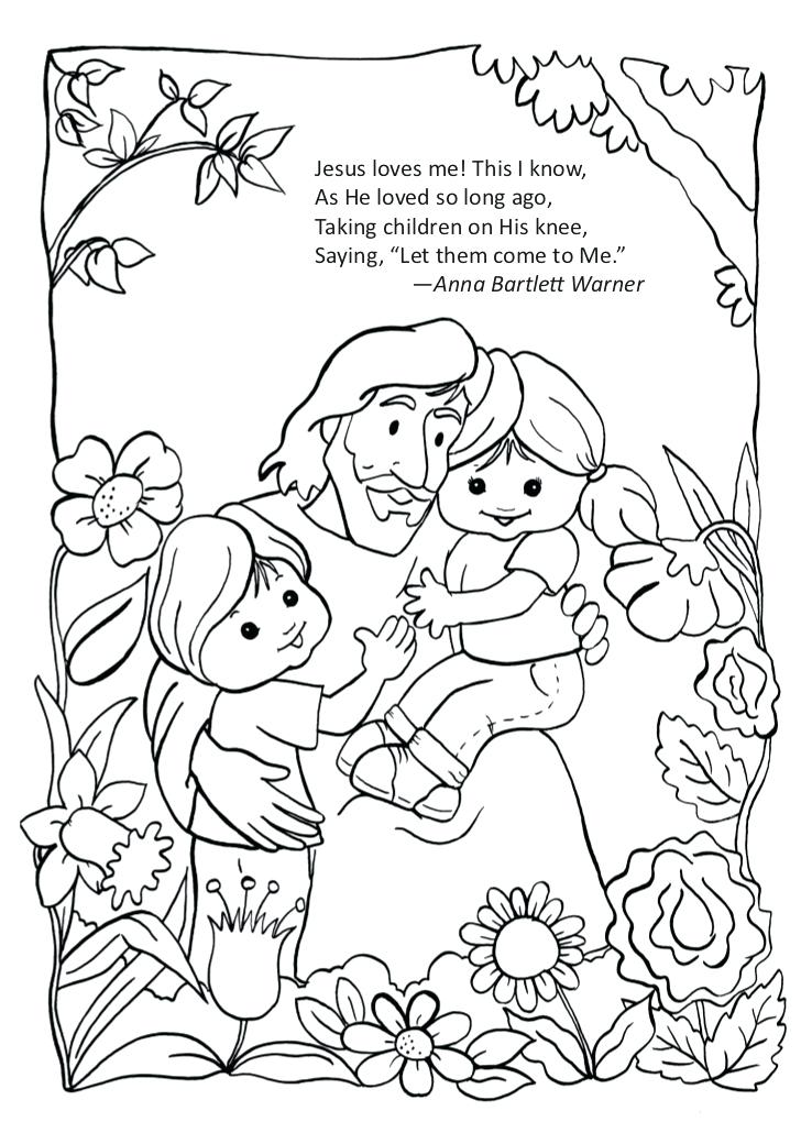 728x1030 Jesus Loves The Children Coloring Page Loves Me This I He Loved So