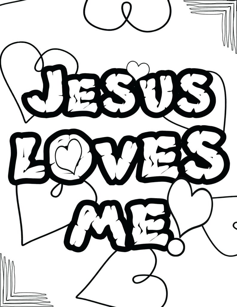 792x1024 Jesus Loves You Coloring Page In Love Pages