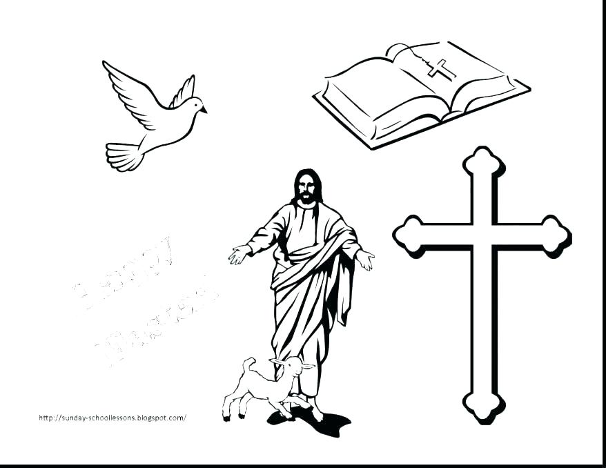 878x678 Jesus On The Cross Coloring Page
