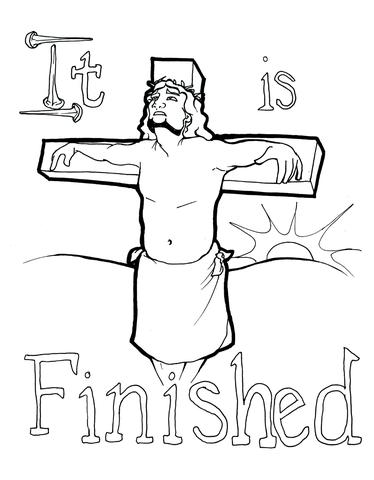 374x480 Jesus On The Cross Coloring Page Children's Ministry Deals