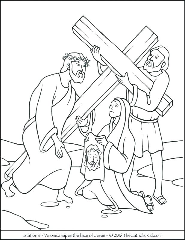 618x800 Stations Of Cross Coloring Pages Twelfth Station Dies