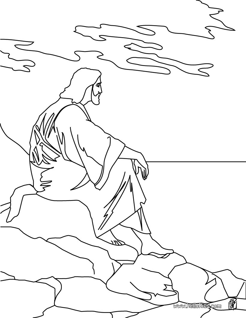 820x1060 Jesus And The Mount Of Olives Coloring Pages