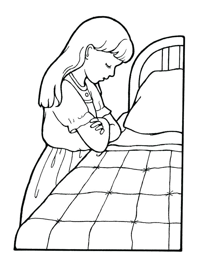 640x853 Praying Coloring Pages Children Praying Coloring Page Download