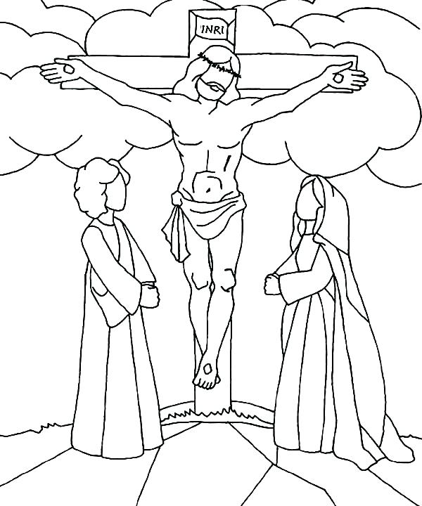 600x720 Jesus Coloring Page Coloring Pages Good Coloring Pages Crucifixion