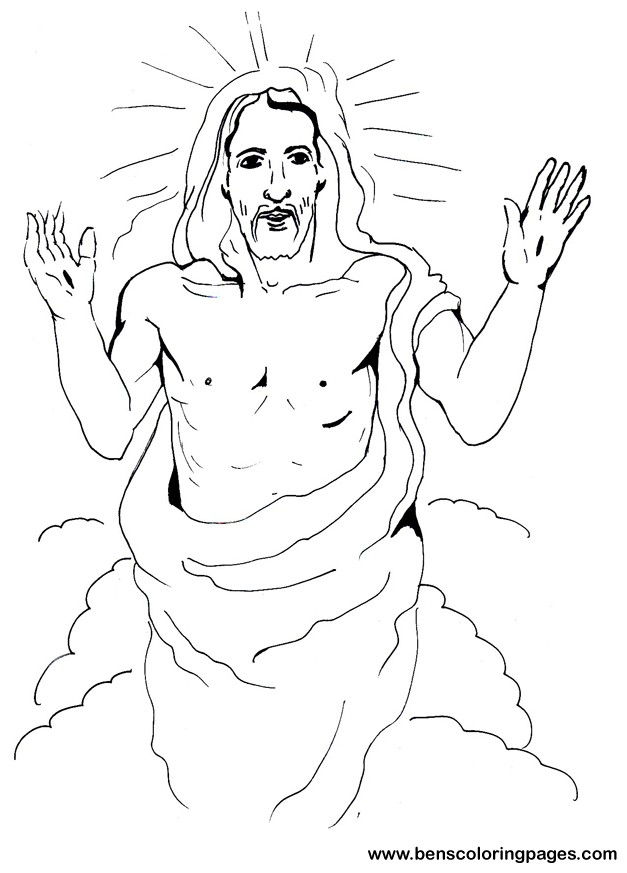 627x873 Jesus Resurrection Coloring Page