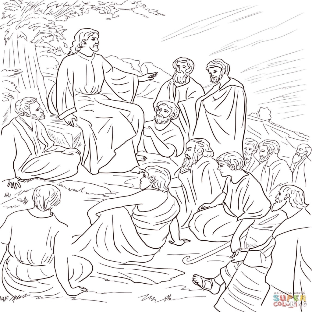 Jesus Teaching Parables Coloring Pages Sketch Coloring Page