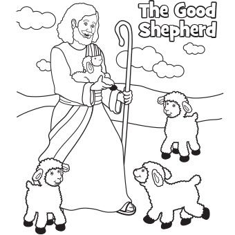 340x340 The Good Shepherd Easter Coloring Page Easter Sunday School