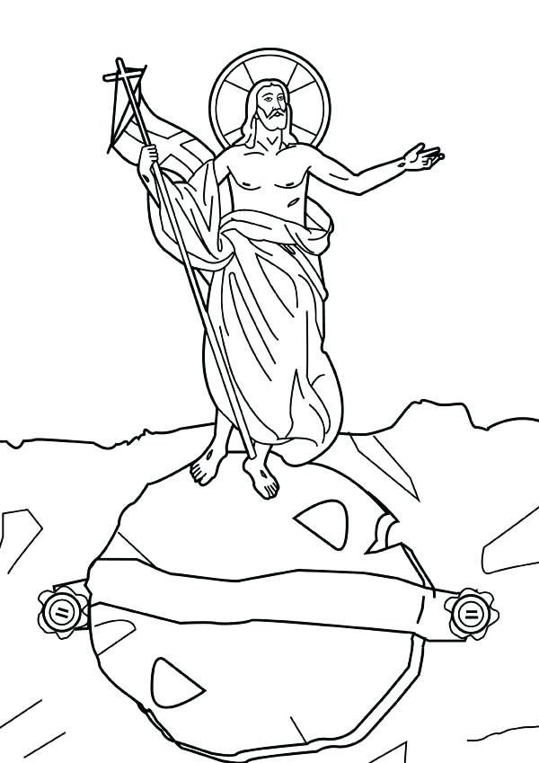 600x849 Jesus Resurrection Coloring Pages Color Page Top Coloring Page