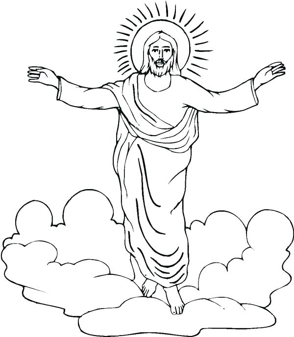600x688 Jesus Resurrection Coloring Pages Resurrection Of Coloring Pages