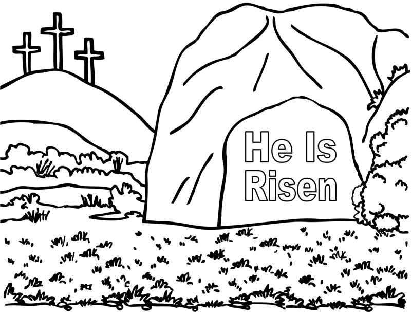 800x611 Jesus Rises From The Dead Coloring Page