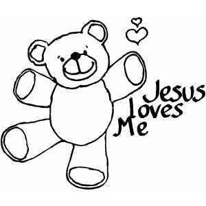 300x300 Lovely Jesus Loves Me Coloring Page Printable Pages Top
