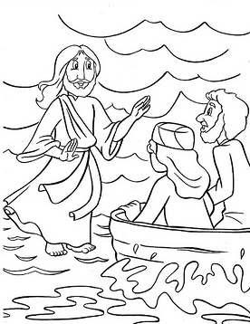 276x358 Jesus Walks On Water Coloring Page