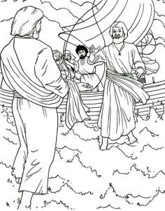 236x301 Jesus Walks On Water Coloring Page Bible Jesus And His Miracles