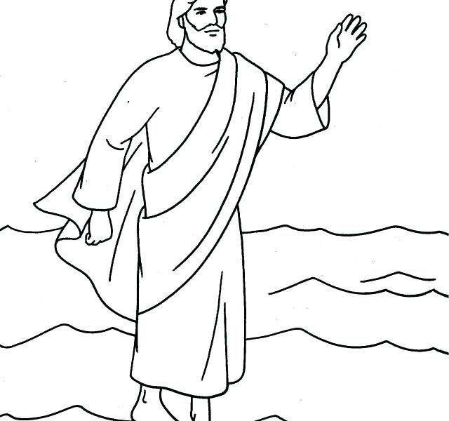 640x600 Good Jesus Walks On Water Coloring Page For Luxury Walks On Water