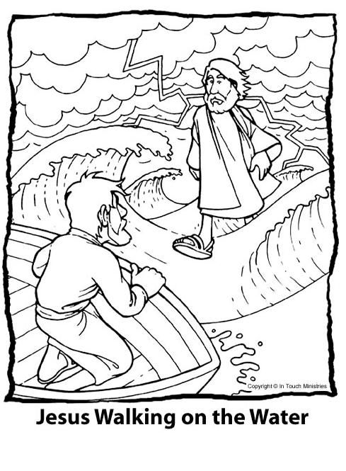 489x665 Miracles Of Jesus Coloring Page In Jesus Walks On Water Coloring