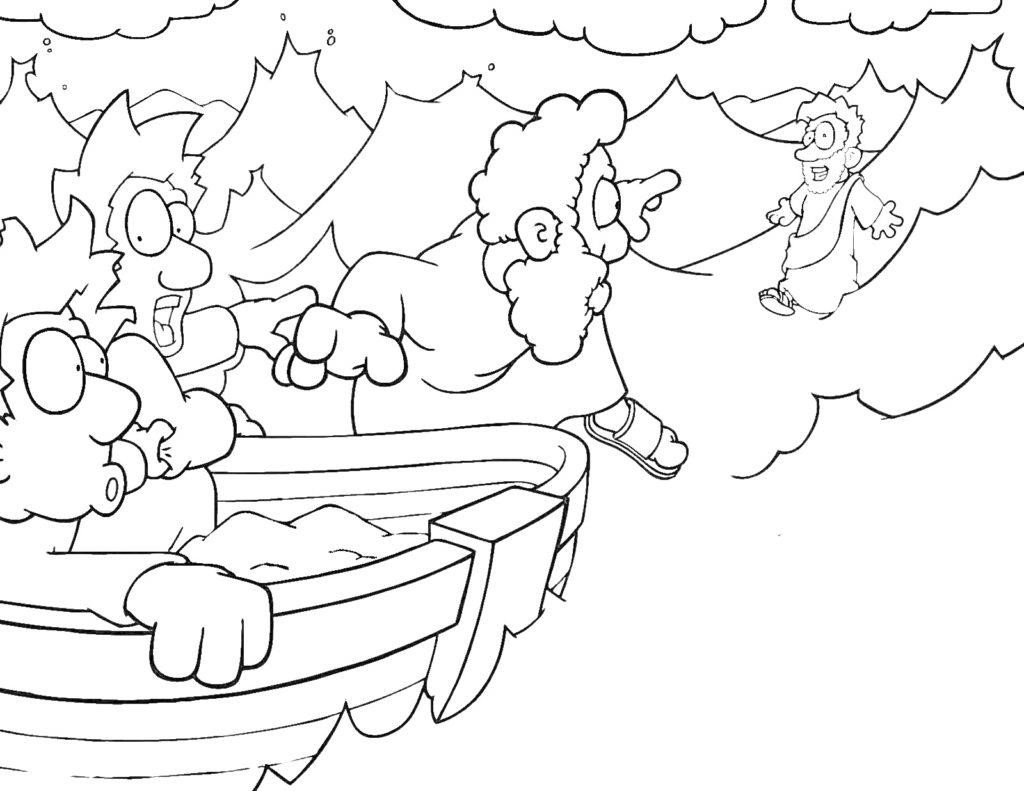 1024x791 Unique Jesus Walks On Water Coloring Pages Gallery Free Coloring