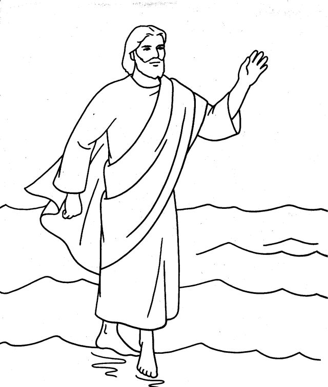 640x756 Jesus Walks On Water Preschool Color Walking On Water Sunday