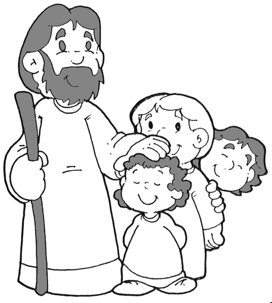 920x1024 Fascinating Jesus Loves The Little Children Coloring Page Glum Me